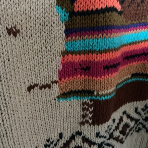 Catcher large cardigan sweater, Native American, Indian bison, buffalo vintage - Picture 4 of 11